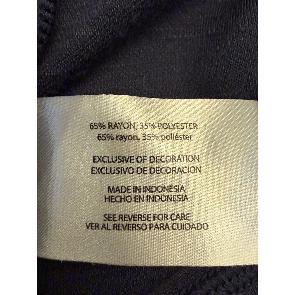 Orvis Classic Collection Men's Blue Rayon/Poly Knit Logo Crew Neck Pullover  L - Picture 5 of 8